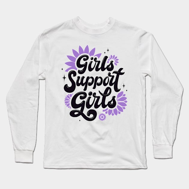 Girls Support Girls Long Sleeve T-Shirt by aaallsmiles